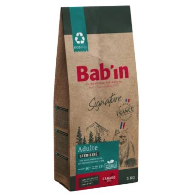 Croquettes Chat Adulte Canard Ster et non ster 6kg – Bab’in