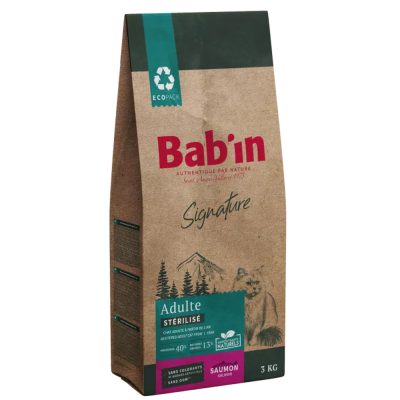 Croquettes Chat Adulte Saumon Ster et non ster 6kg – Bab’in