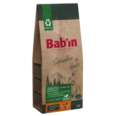 Croquettes Chat Grandes Races Sans Céréales 6kg – Bab’in
