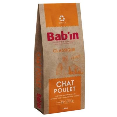 Croquettes Chat classic Poulet 14kg BAB’IN