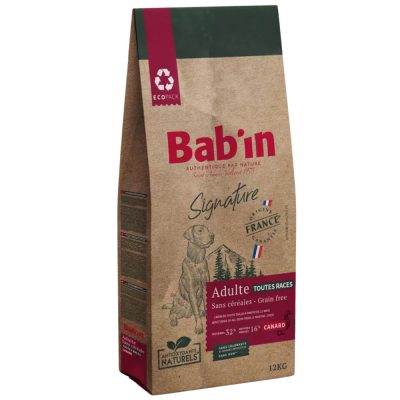 Croquettes Chien Adulte Sans Céréales Canard 12kg – Bab’in